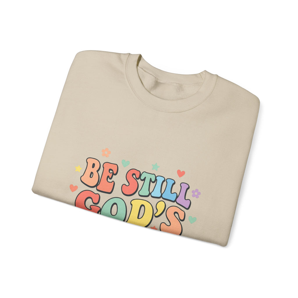 Be Still God's Got This Sweatshirt | Christian encouragement, pastel groovy faith design