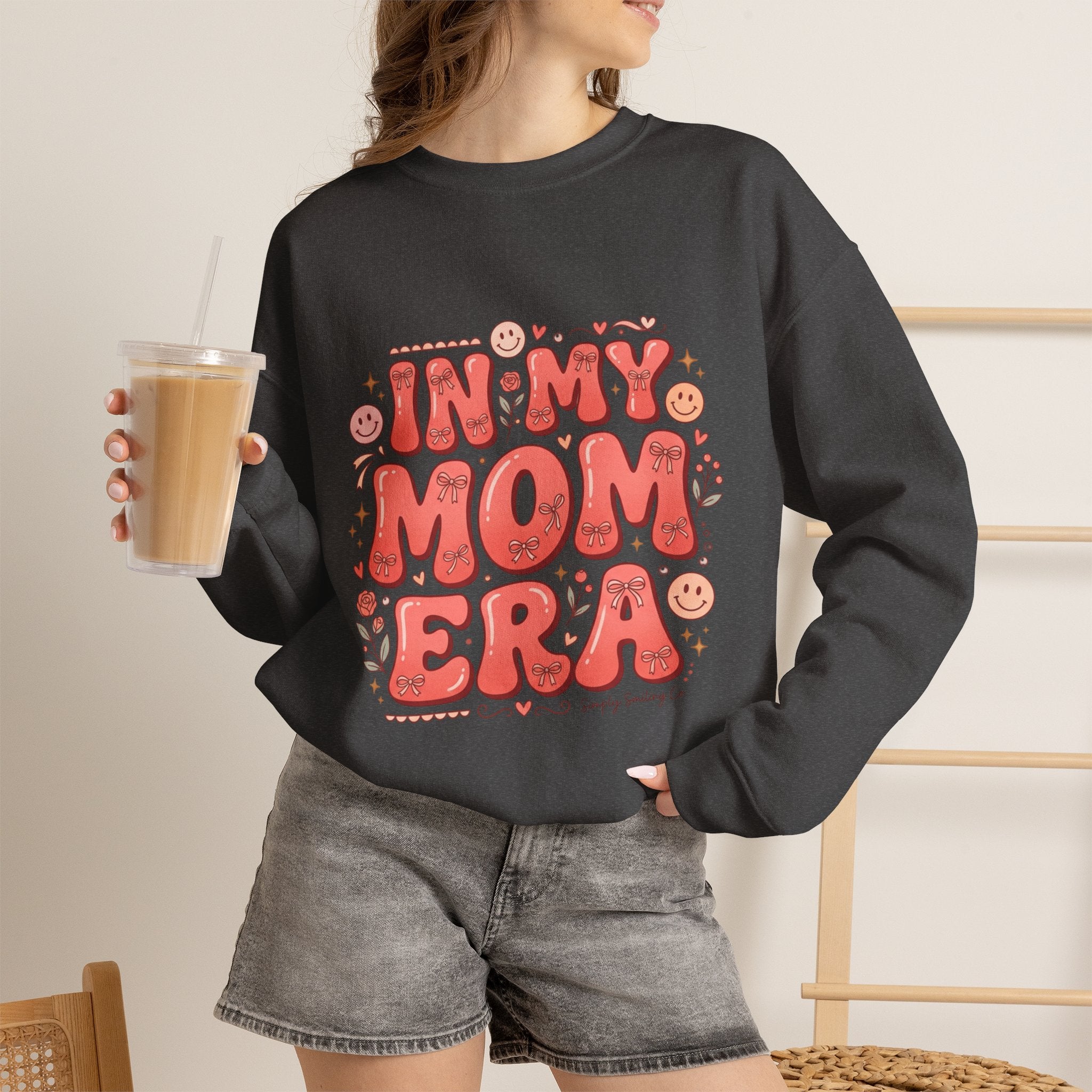 Mom Era Crewneck Sweatshirt — "In My Mom Era" Retro Graphic