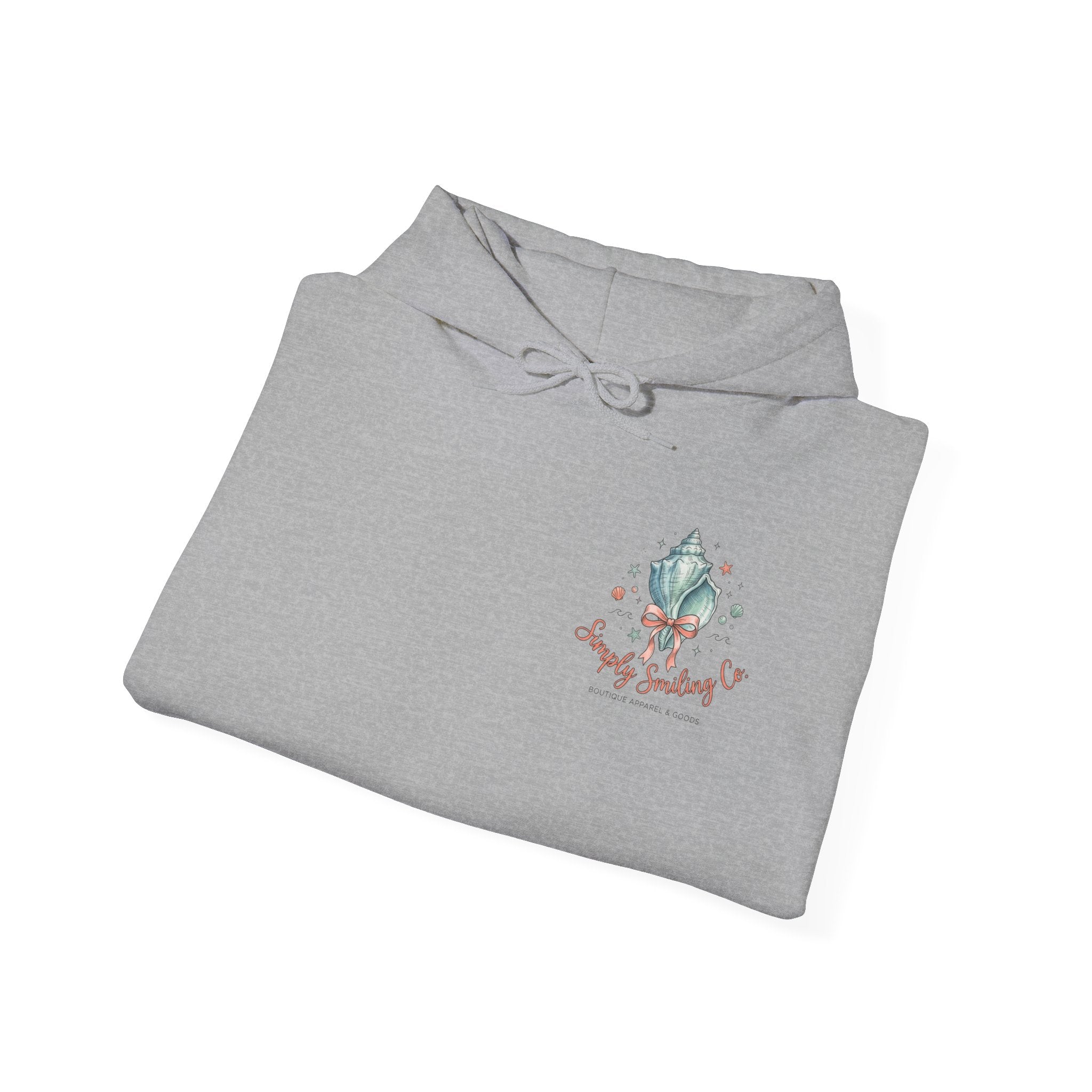 Coastal Shell Collage Hoodie | ocean aesthetic, sea breeze
