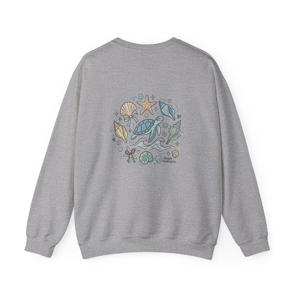 Seaside Shells Crewneck Sweatshirt | coastal aesthetic, sea breeze