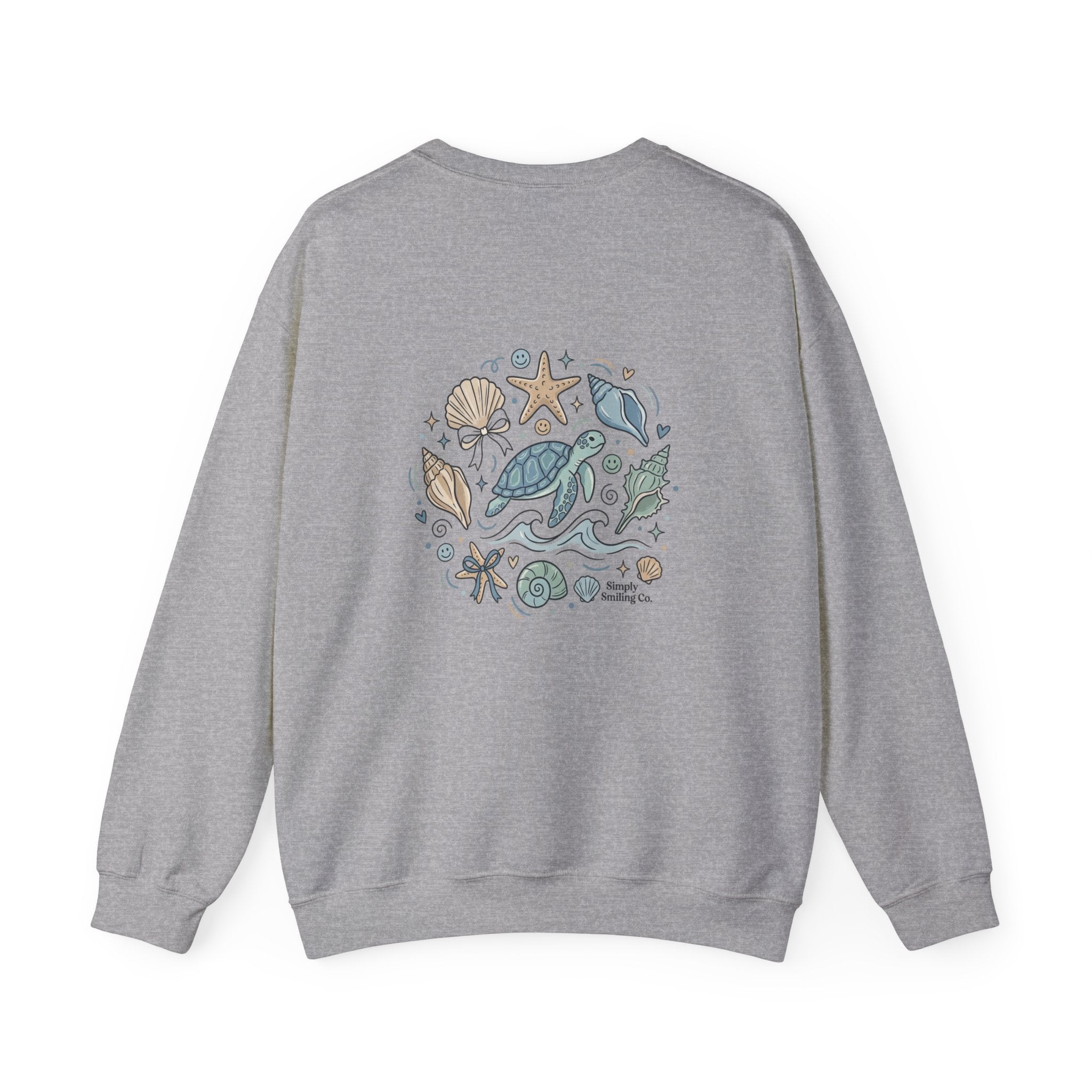 Seaside Shells Crewneck Sweatshirt | coastal aesthetic, sea breeze