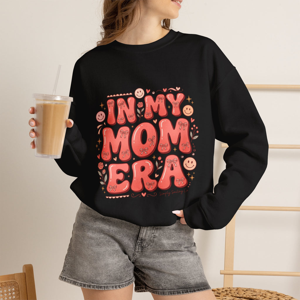 Mom Era Crewneck Sweatshirt — "In My Mom Era" Retro Graphic