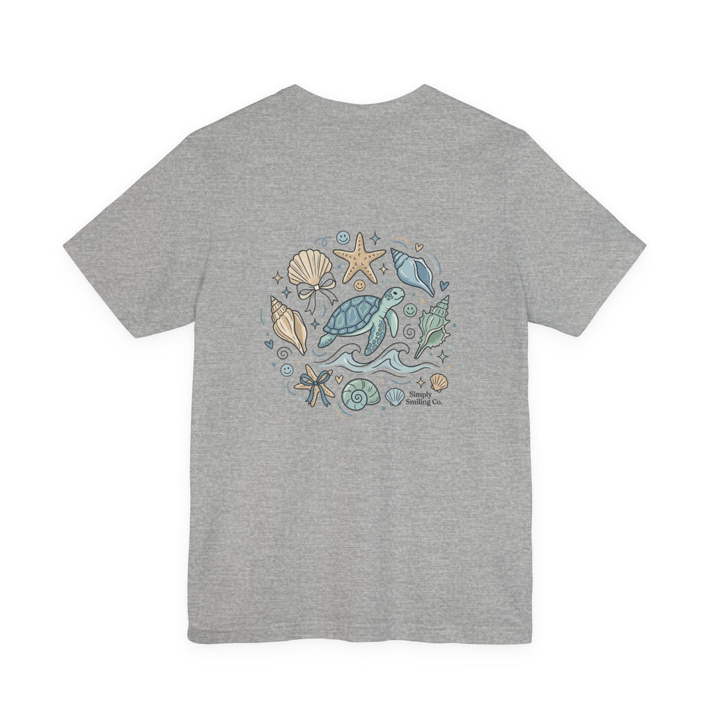 Sea Turtle Shells Tee | coastal aesthetic, pastel blue sea breeze