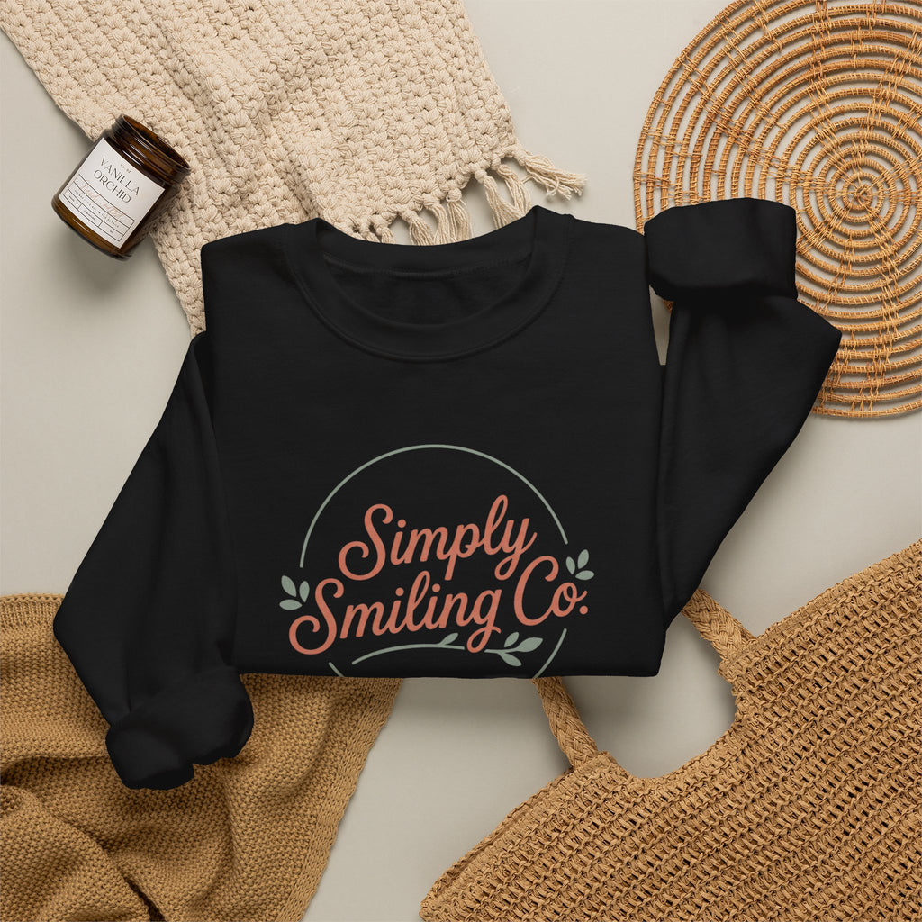 Simply Smiling Co. Crewneck Sweatshirt | Gen Z sassy, minimalist type