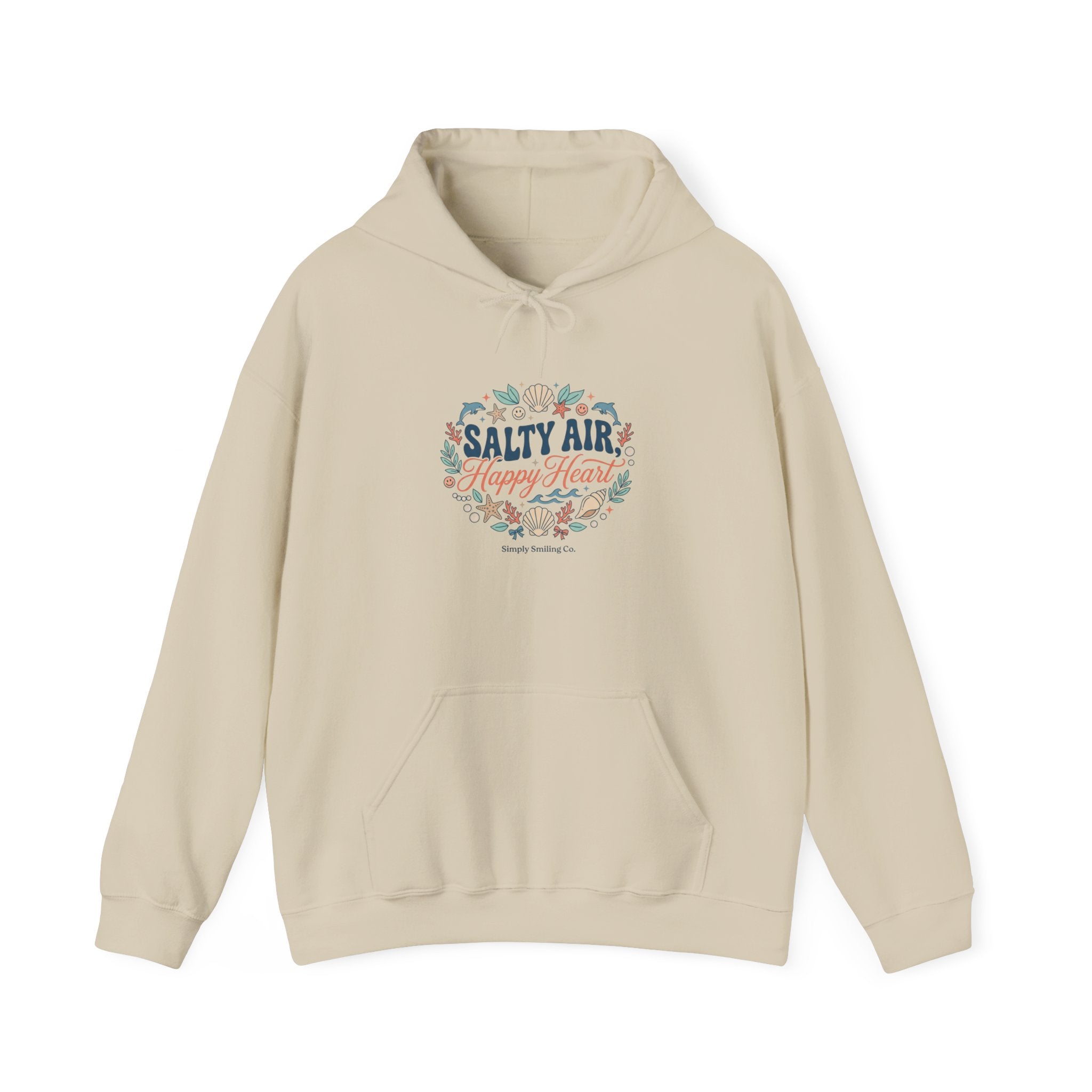 Salty Air coastal aesthetic Hoodie | sea breeze, pastel blue