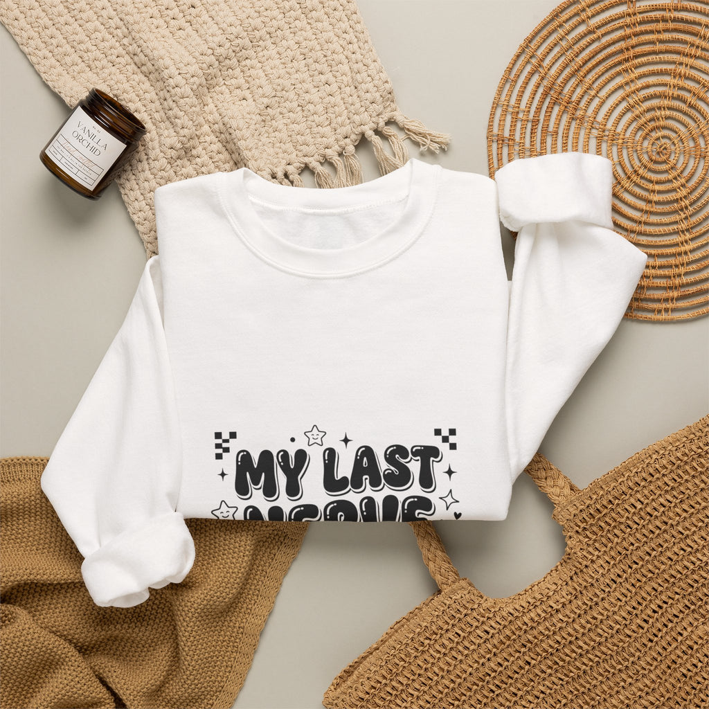 My Last Nerve sweatshirt | Sassy Gen Z sarcastic typography, coquette aesthetic
