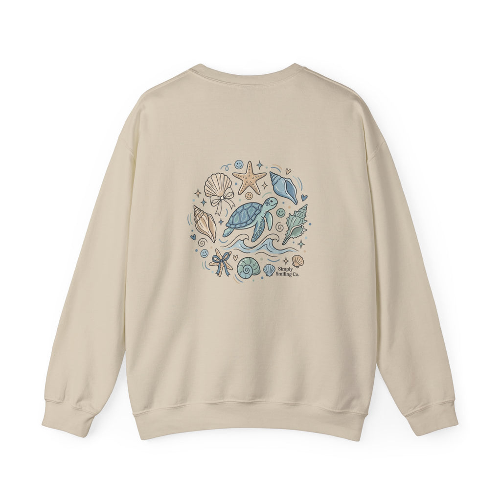 Seaside Shells Crewneck Sweatshirt | coastal aesthetic, sea breeze