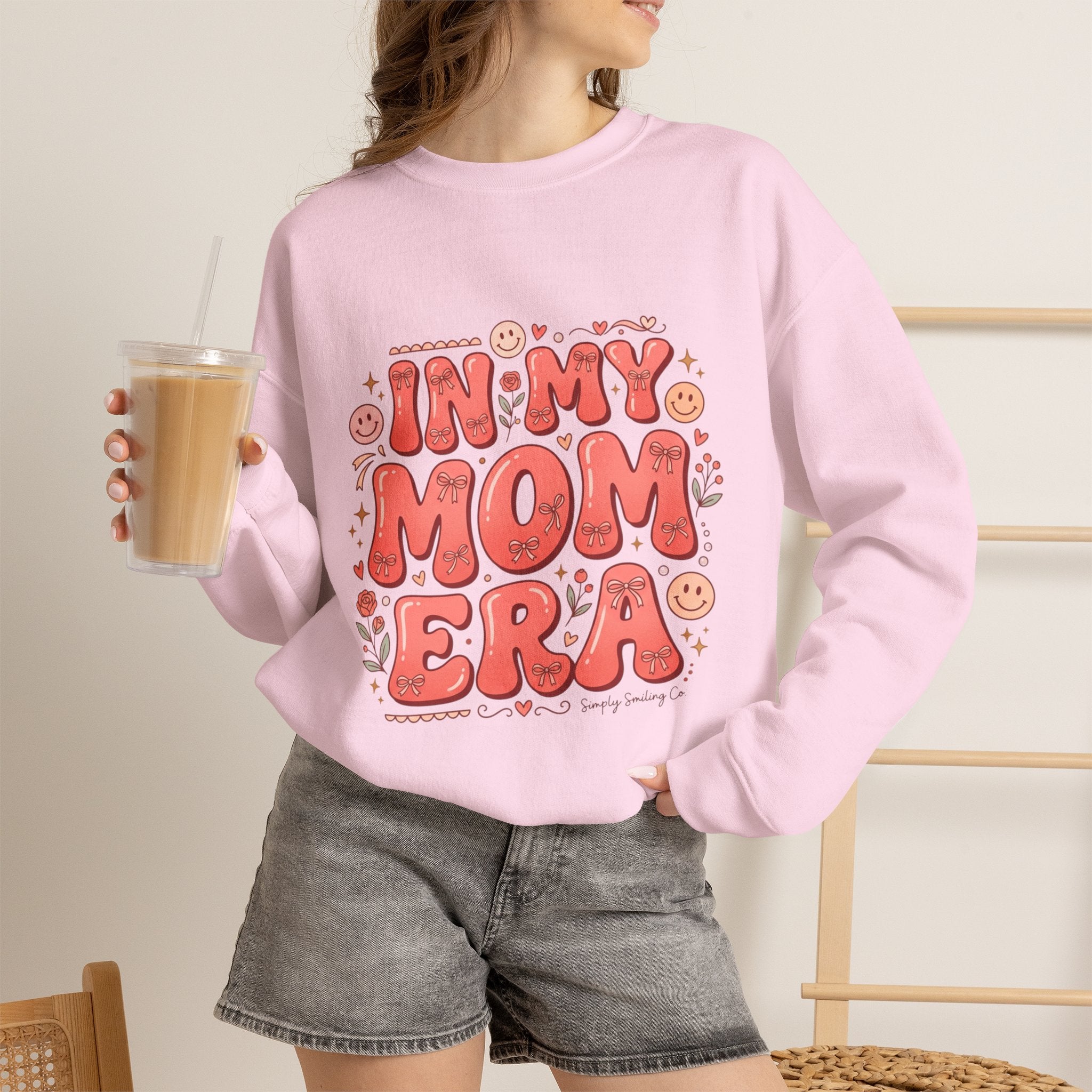 Mom Era Crewneck Sweatshirt — "In My Mom Era" Retro Graphic