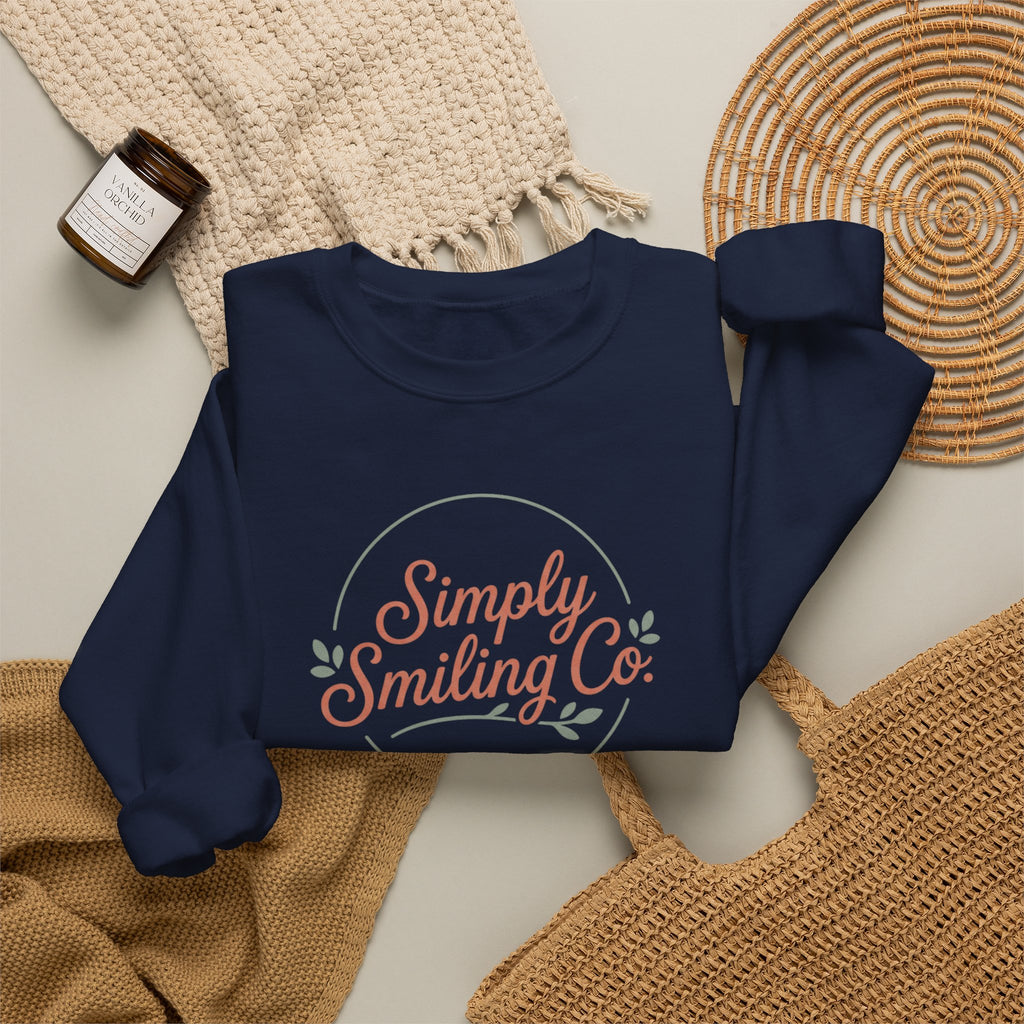 Simply Smiling Co. Crewneck Sweatshirt | Gen Z sassy, minimalist type