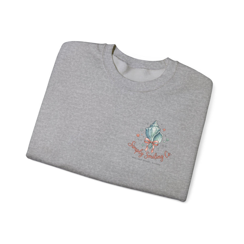 Seaside Shells Crewneck Sweatshirt | coastal aesthetic, sea breeze