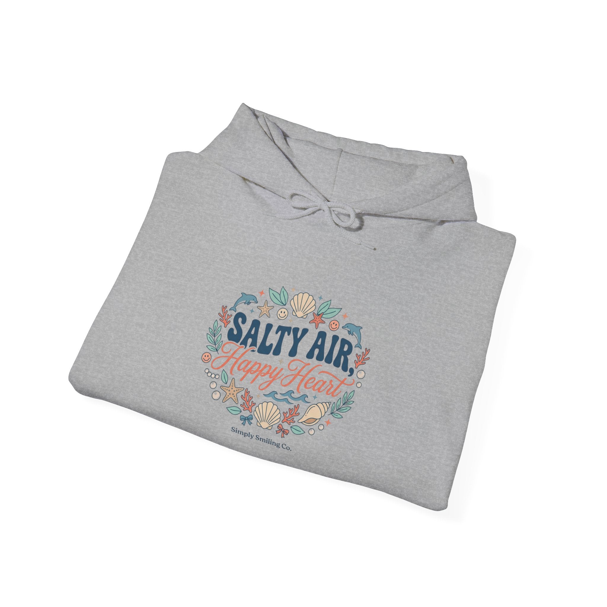 Salty Air coastal aesthetic Hoodie | sea breeze, pastel blue