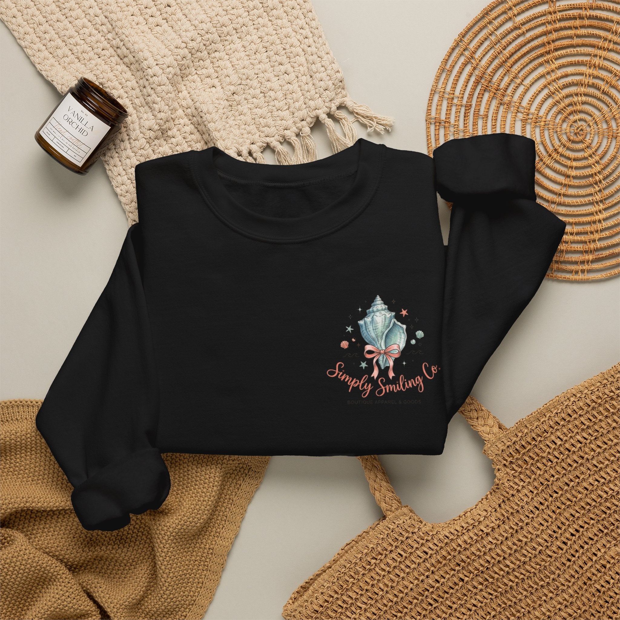 Seaside Shells Crewneck Sweatshirt | coastal aesthetic, sea breeze