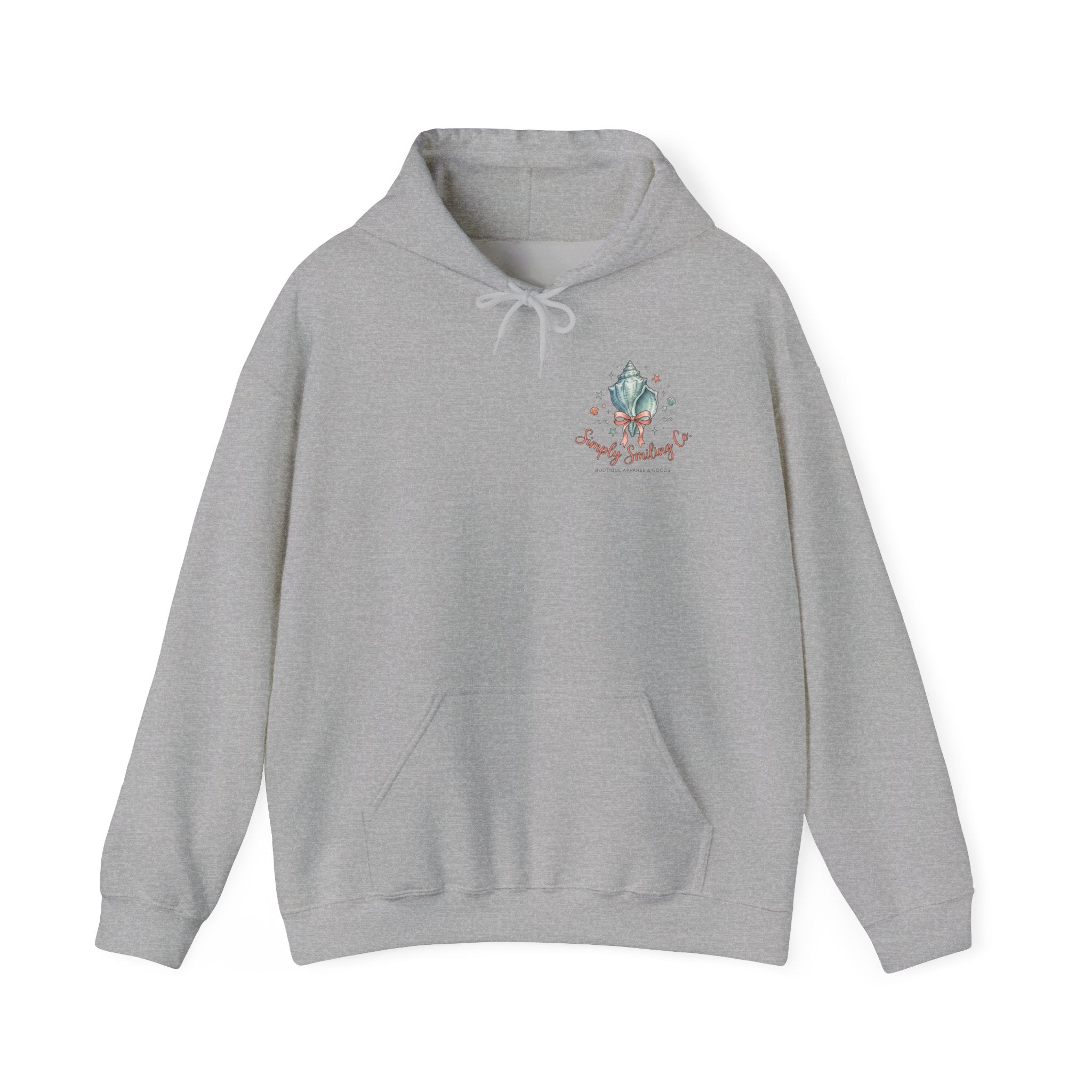 Coastal Shell Collage Hoodie | ocean aesthetic, sea breeze