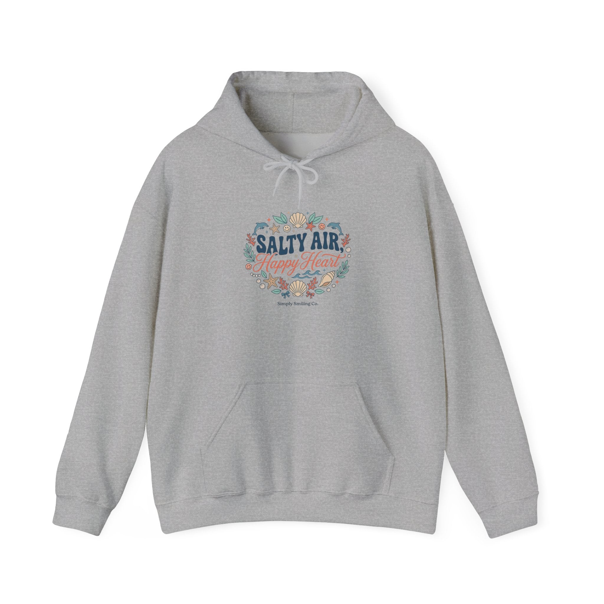 Salty Air coastal aesthetic Hoodie | sea breeze, pastel blue