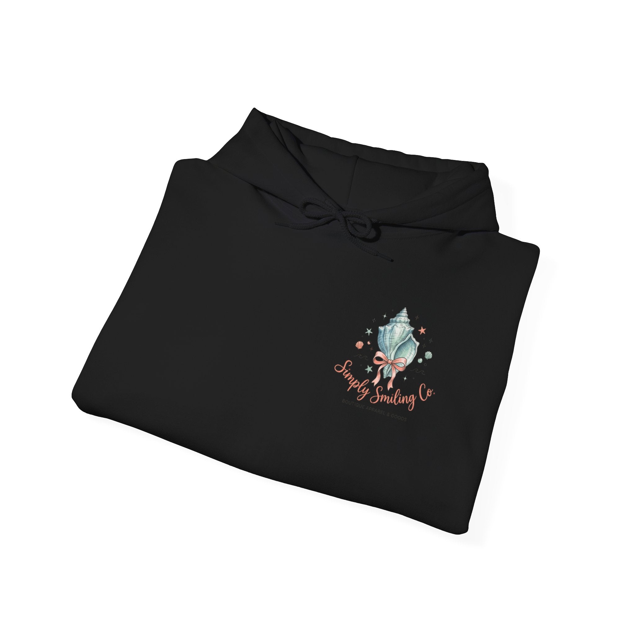 Coastal Shell Collage Hoodie | ocean aesthetic, sea breeze