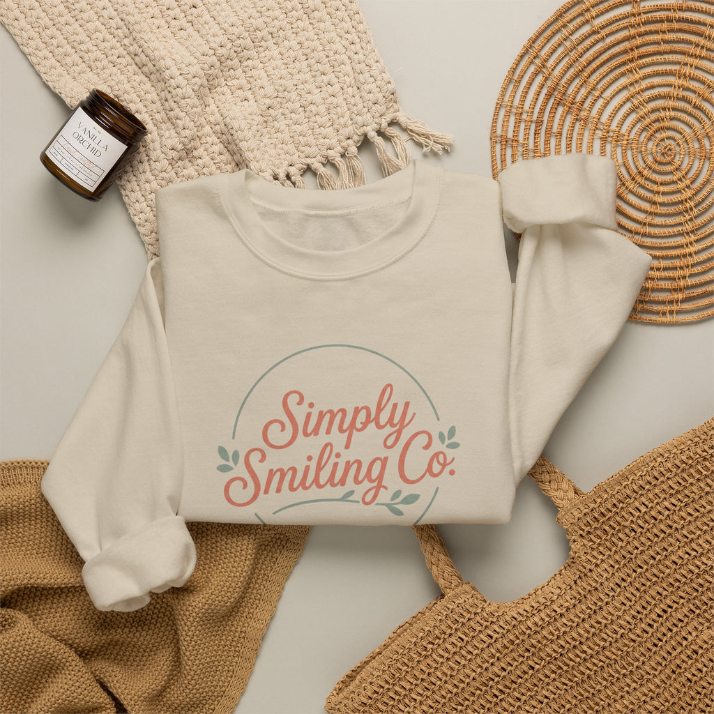 Simply Smiling Co. Crewneck Sweatshirt | Gen Z sassy, minimalist type