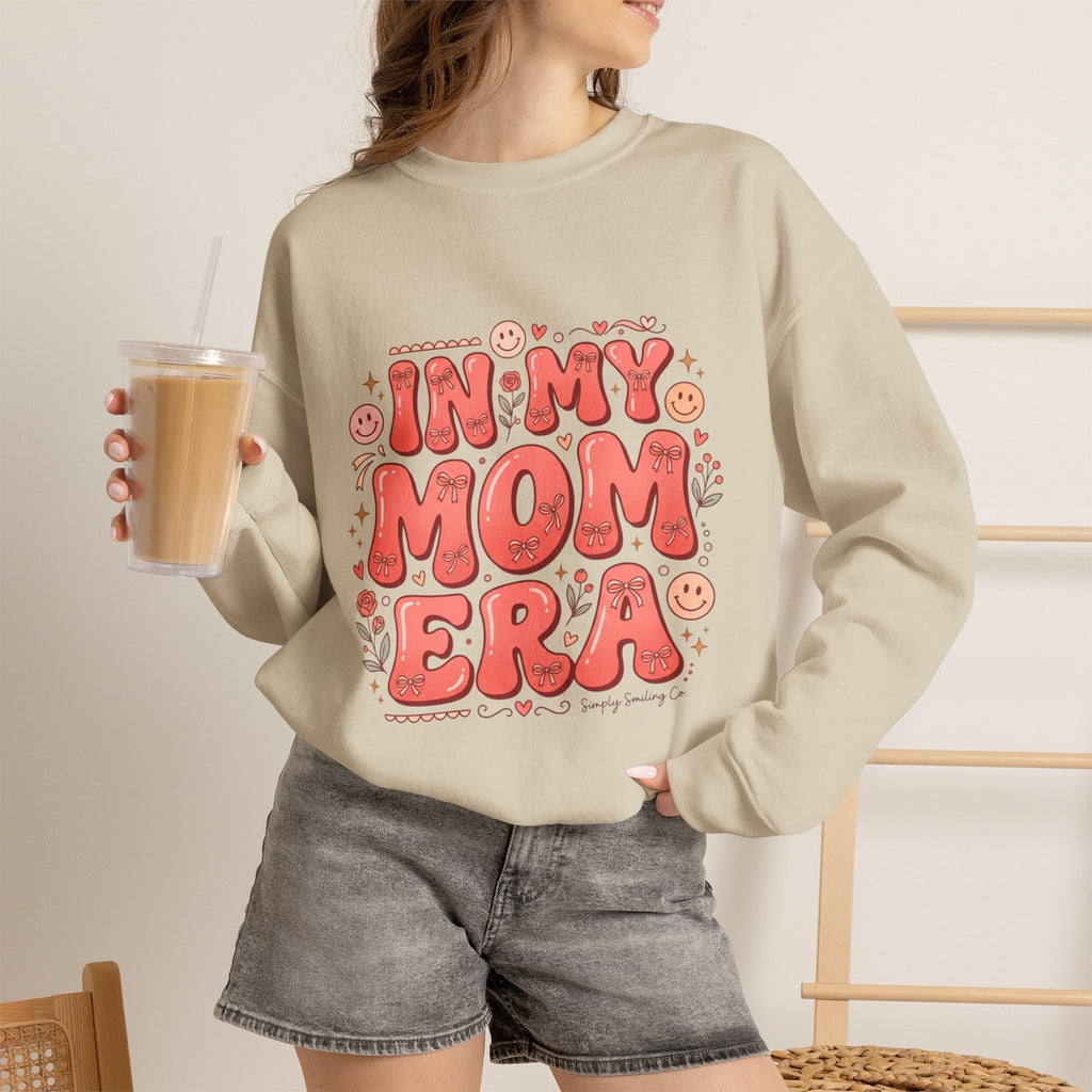 Mom Era Crewneck Sweatshirt — "In My Mom Era" Retro Graphic