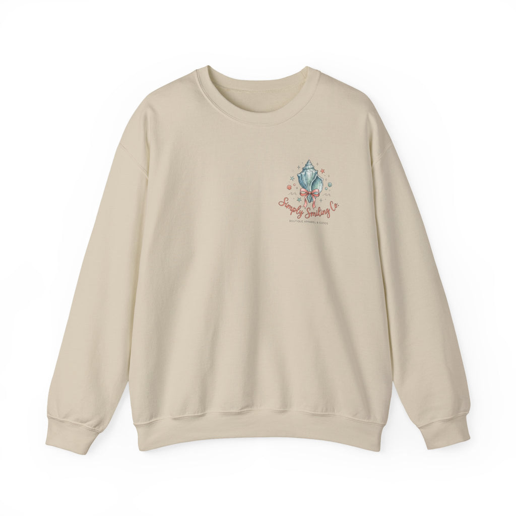 Seaside Shells Crewneck Sweatshirt | coastal aesthetic, sea breeze