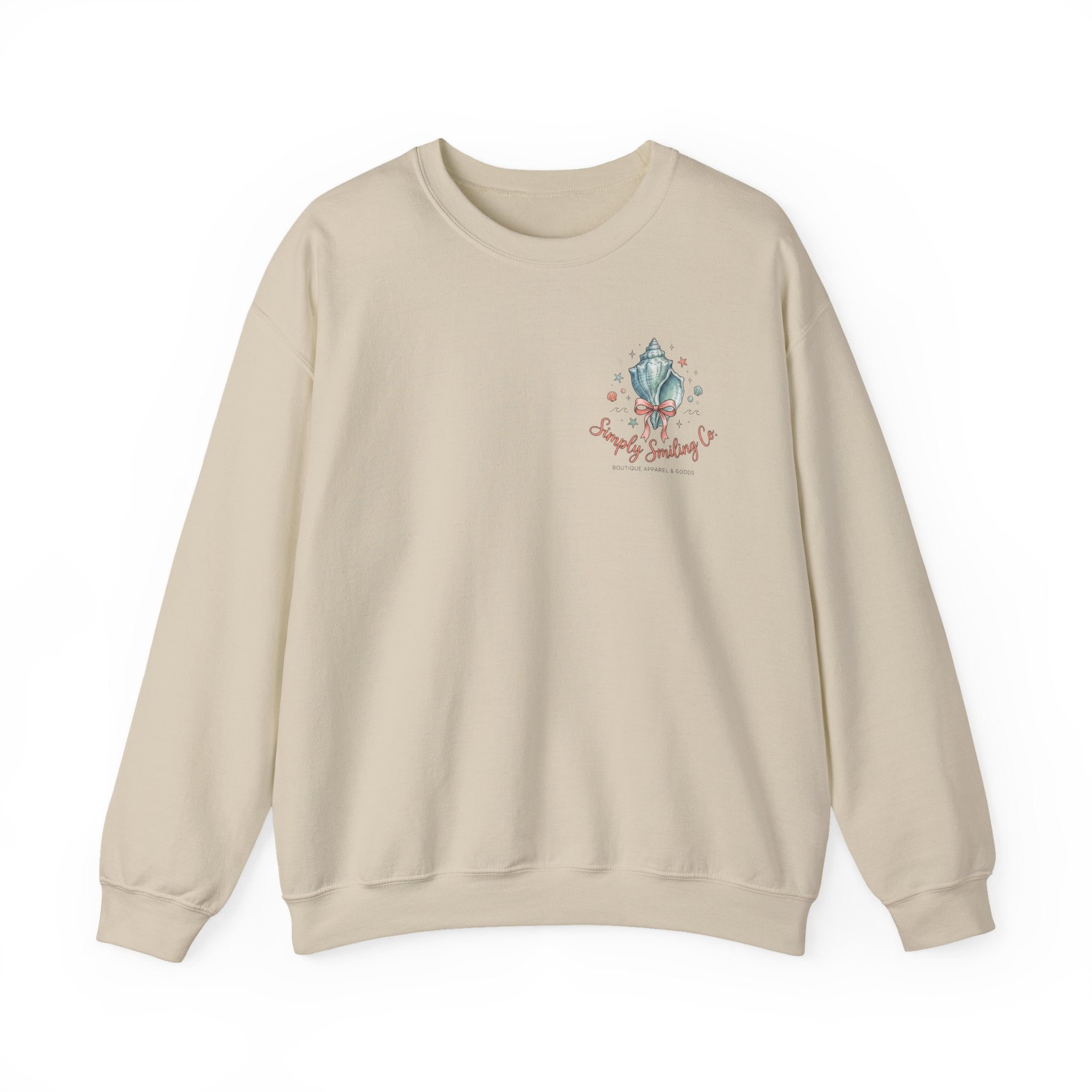 Seaside Shells Crewneck Sweatshirt | coastal aesthetic, sea breeze