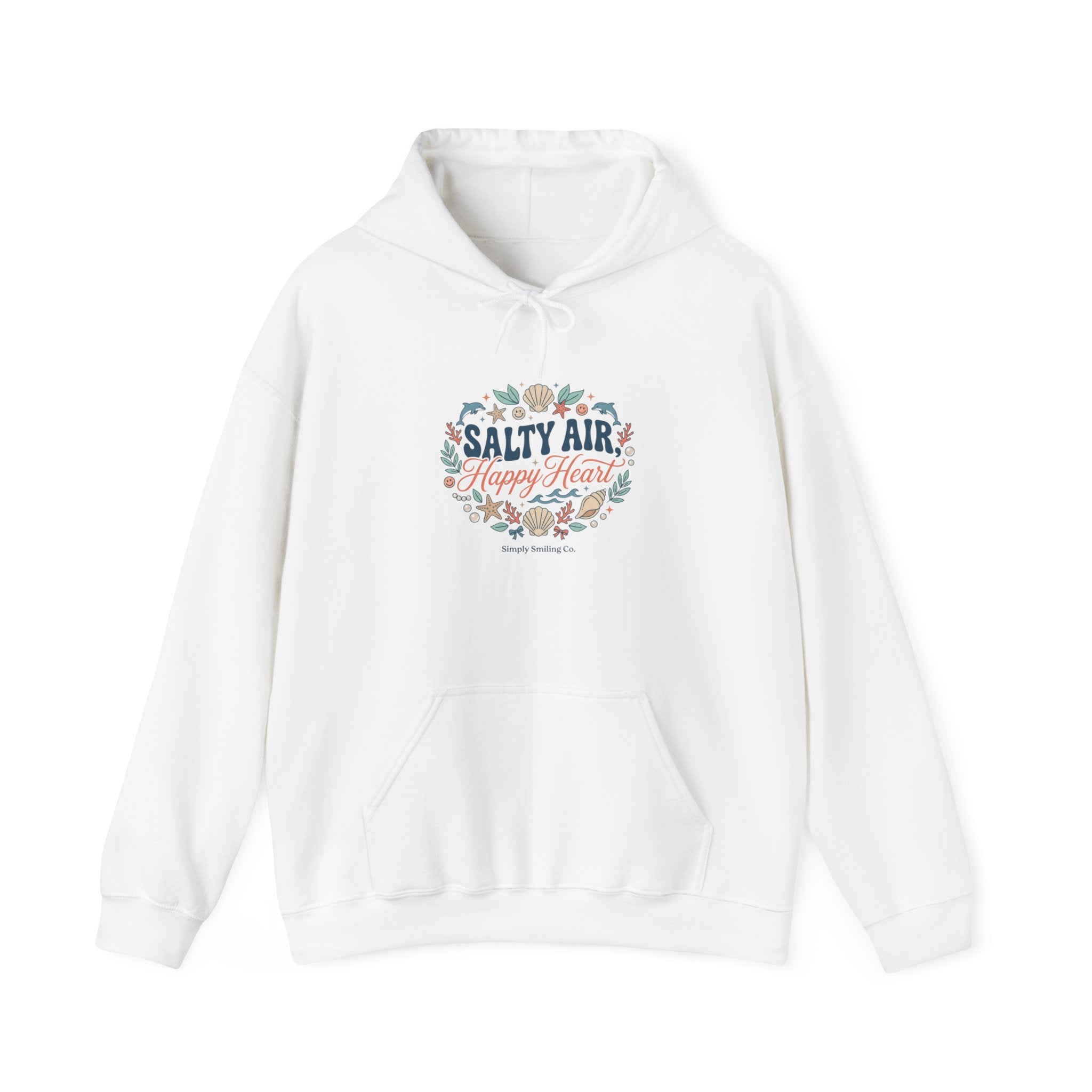 Salty Air coastal aesthetic Hoodie | sea breeze, pastel blue