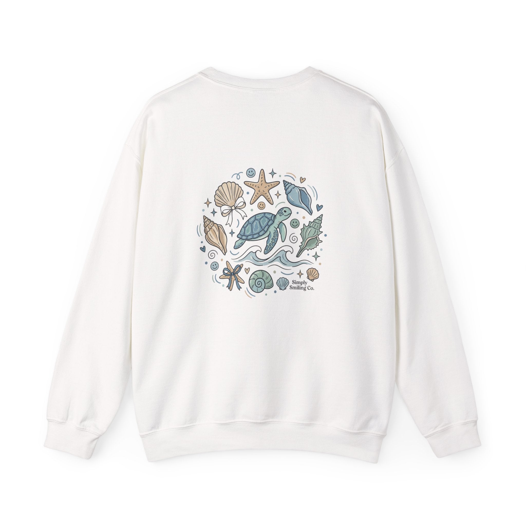 Seaside Shells Crewneck Sweatshirt | coastal aesthetic, sea breeze