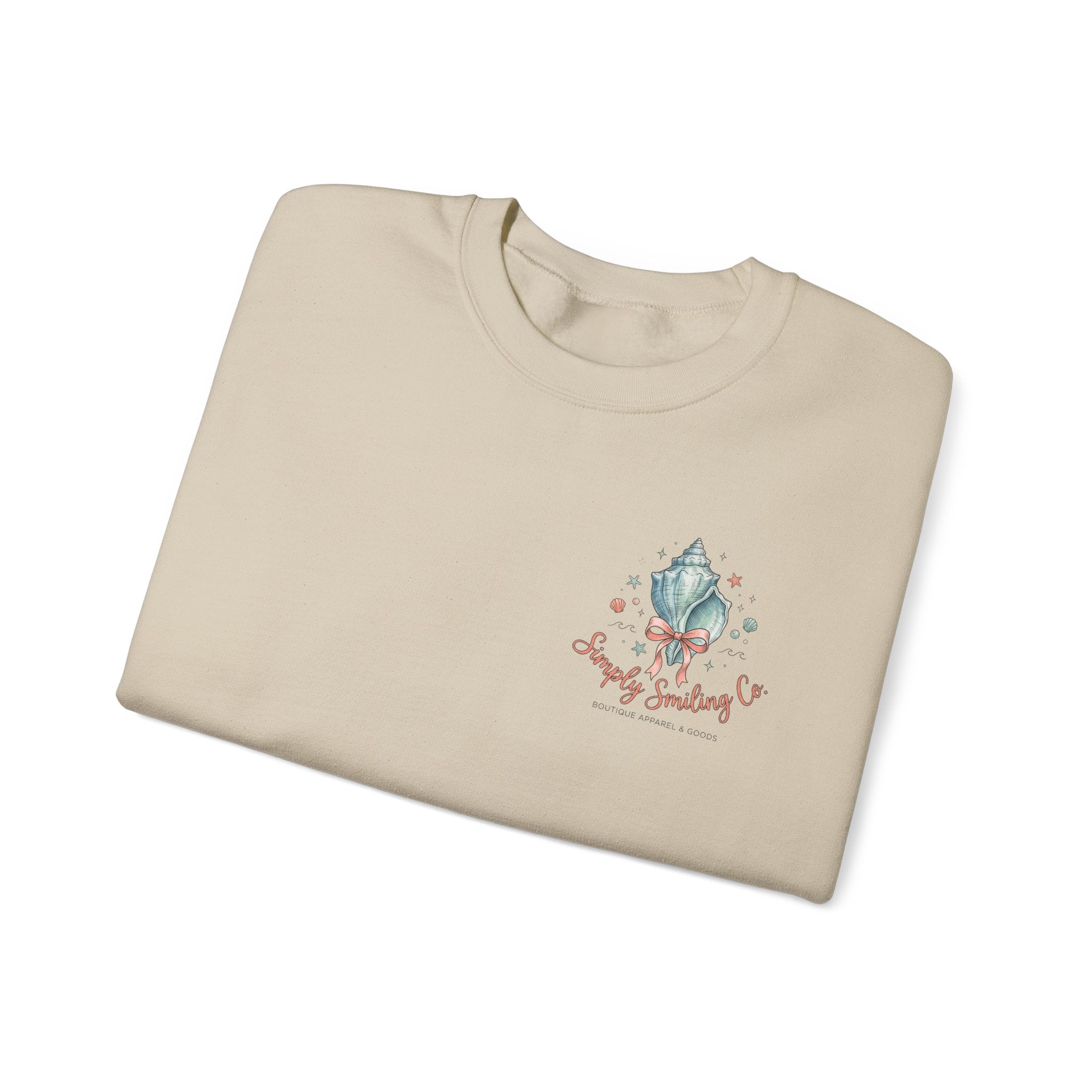 Seaside Shells Crewneck Sweatshirt | coastal aesthetic, sea breeze
