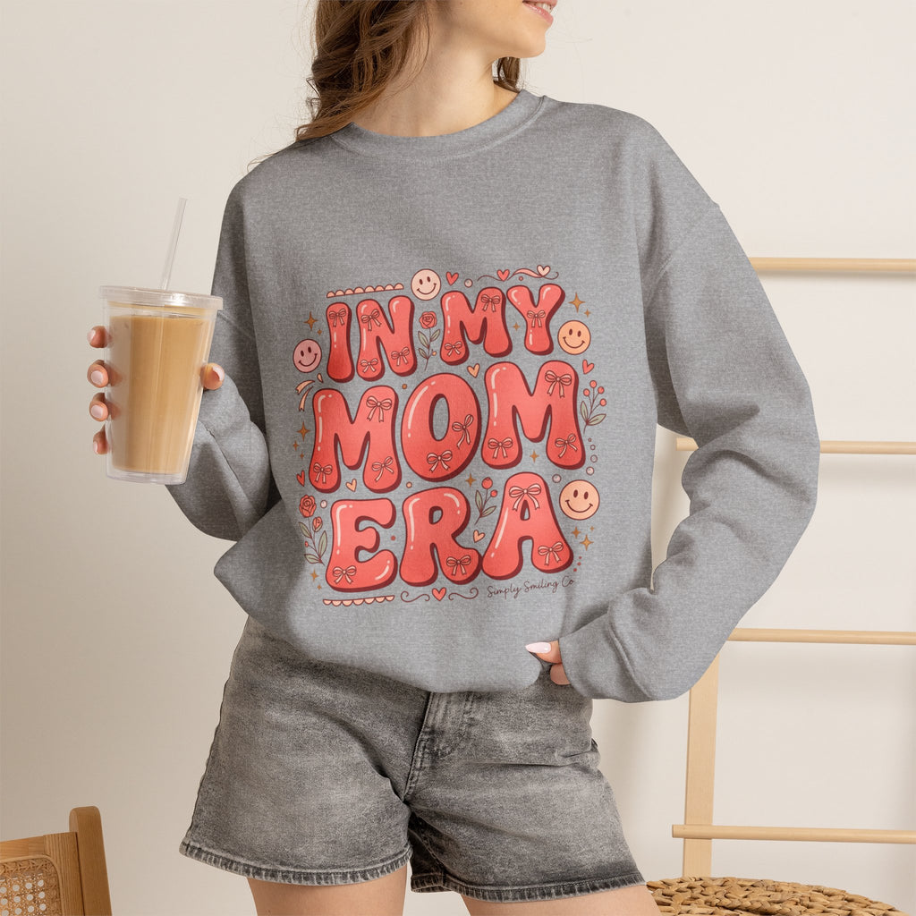 Mom Era Crewneck Sweatshirt — "In My Mom Era" Retro Graphic