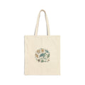 Seaside Shells Tote | Coastal Aesthetic canvas, seafoam blue beach vacation
