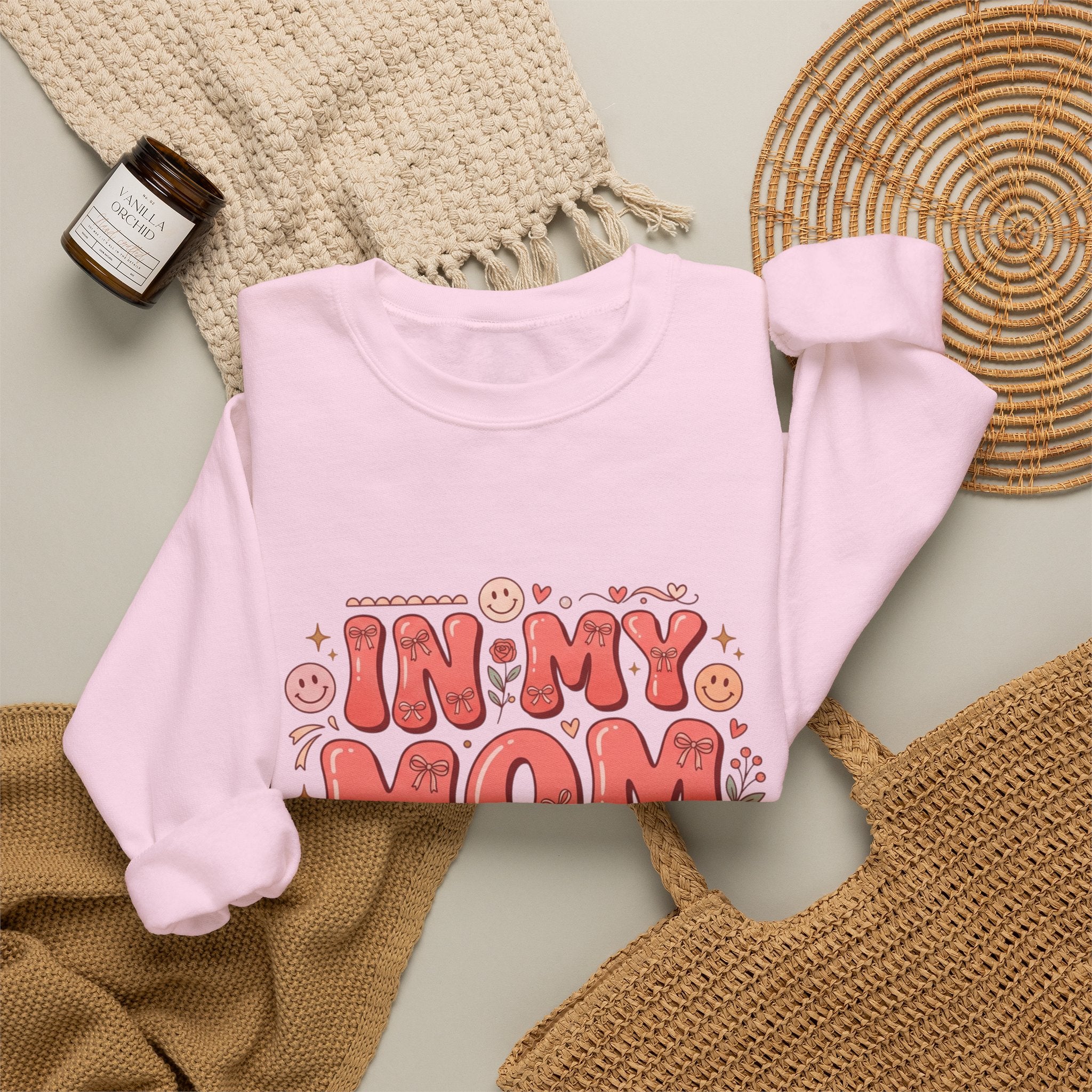 Mom Era Crewneck Sweatshirt — "In My Mom Era" Retro Graphic