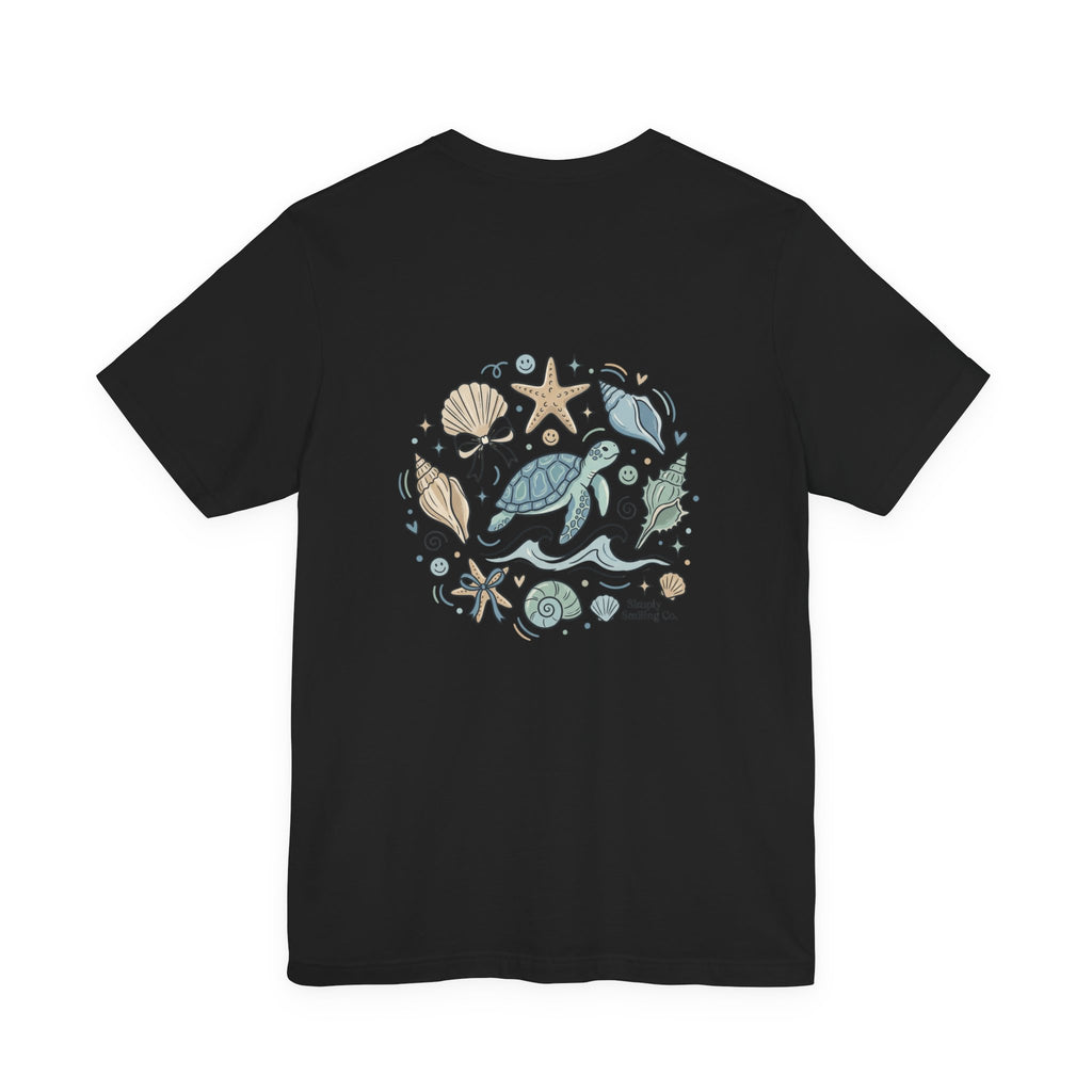 Sea Turtle Shells Tee | coastal aesthetic, pastel blue sea breeze