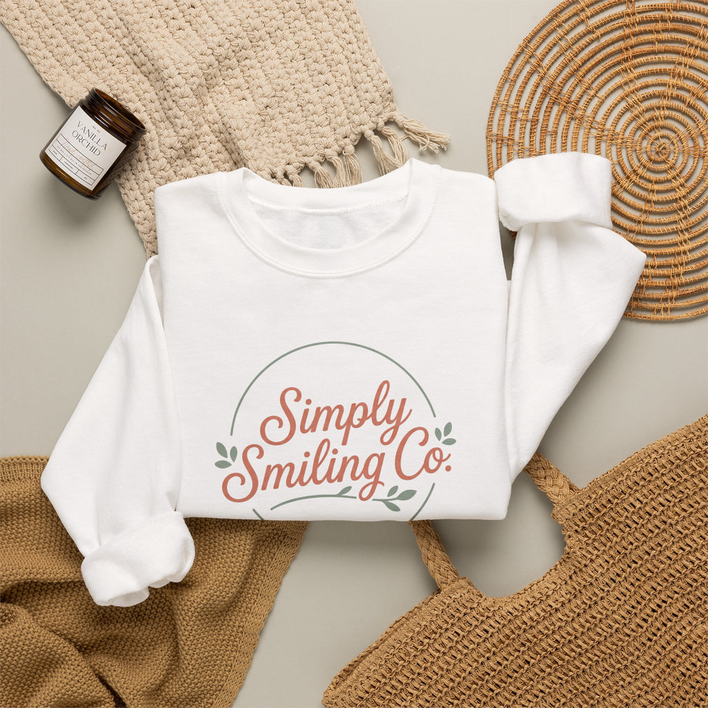 Simply Smiling Co. Crewneck Sweatshirt | Gen Z sassy, minimalist type