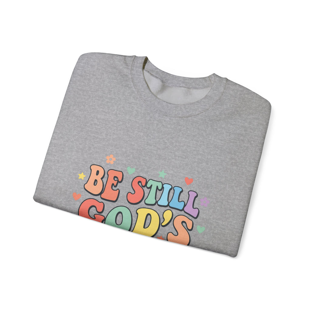 Be Still God's Got This Sweatshirt | Christian encouragement, pastel groovy faith design