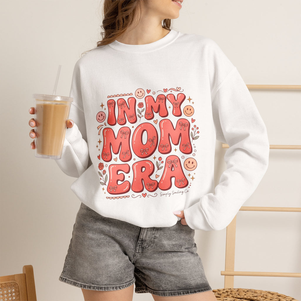 Mom Era Crewneck Sweatshirt — "In My Mom Era" Retro Graphic