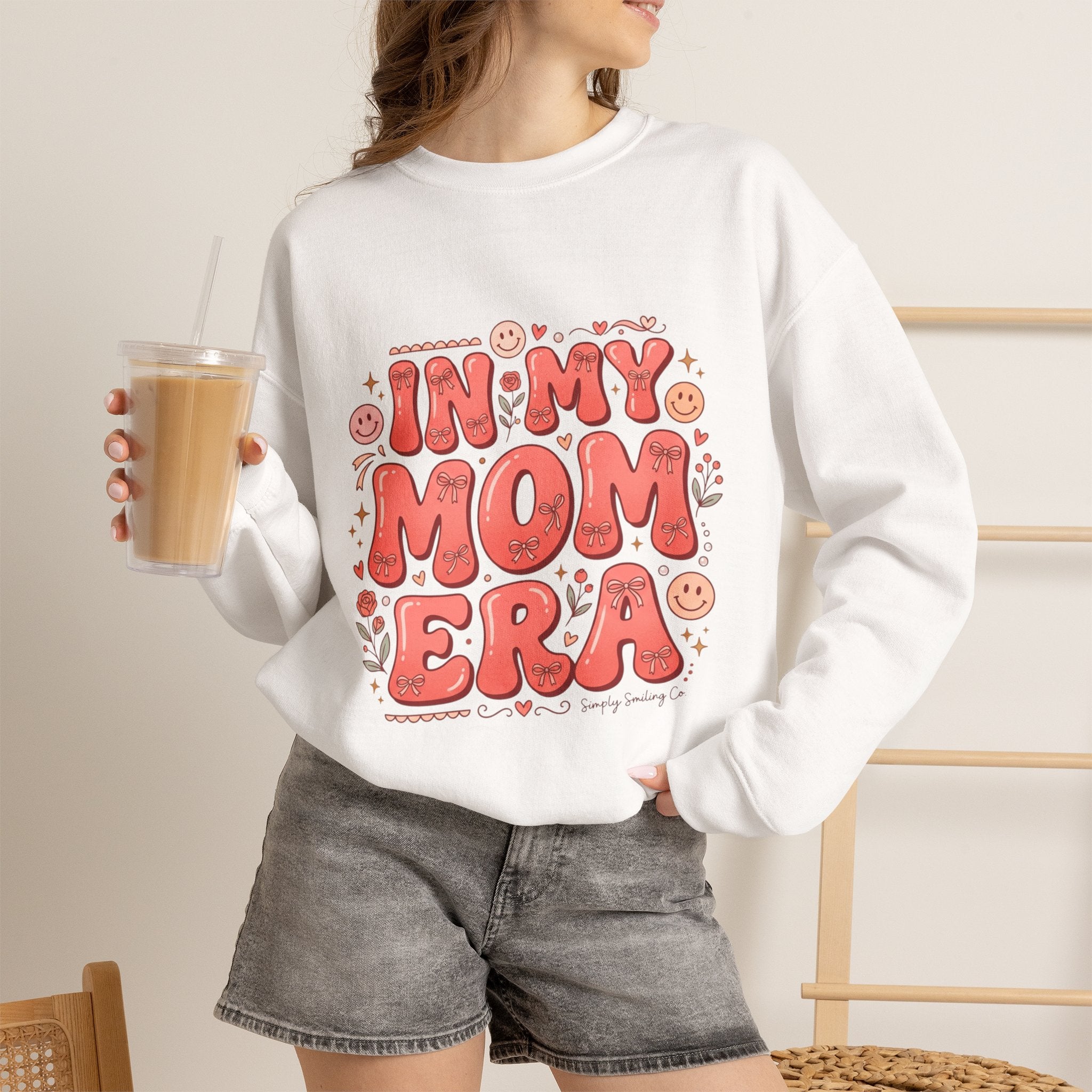 Mom Era Crewneck Sweatshirt — "In My Mom Era" Retro Graphic