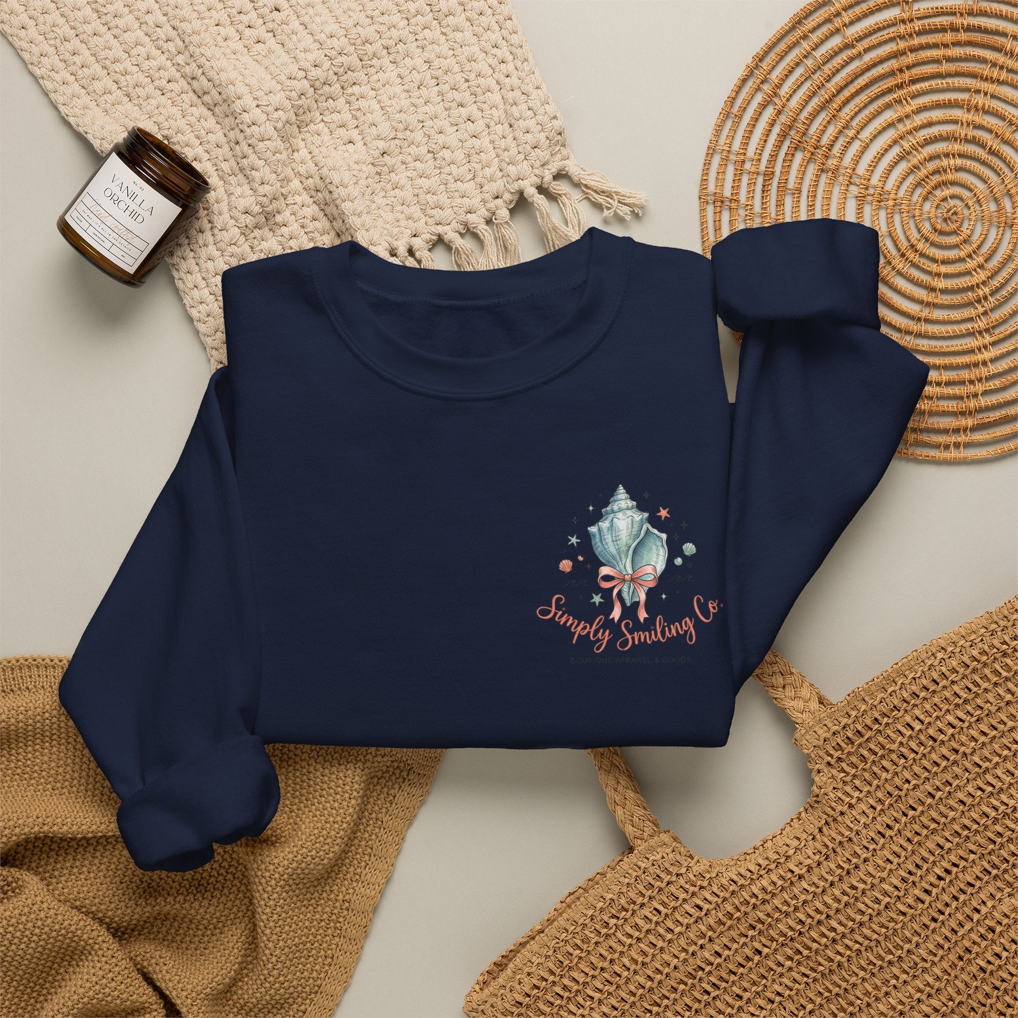 Seaside Shells Crewneck Sweatshirt | coastal aesthetic, sea breeze